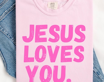 Christian Faith SVG — Jesus Loves You — Printable Religious Design for T-shirts, Prints, Gifts