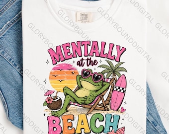 Beach Mode Activated PNG, Summer Vacation Girl Graphic, Trendy Coastal Aesthetic Shirt Design, Iced Coffee Beach Babe, Sublimation PNG