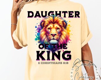 Daughter of the King PNG: Christian Lion Design (Digital Download)