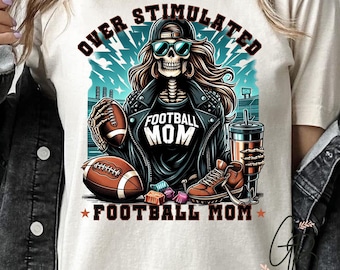 Squelette footballeur maman PNG : sublimation grunge sport maman (téléchargement numérique)