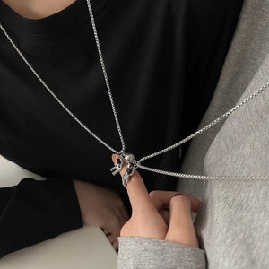 Couple Necklace Fashion Jewelry Magnetic Necklaces Heart Necklace