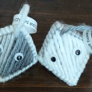 Snow Camo and White Hershey Kiss Holders- set of 2