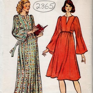 1975 Vintage VOGUE Sewing Pattern (B34”-36″) DRESS (2365) By Vogue 9089
