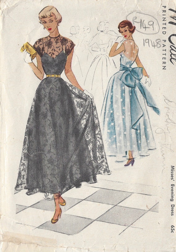 1948 evening dress Evening on the Lurline, Matson Lines Advertisement, 1948 main image 0