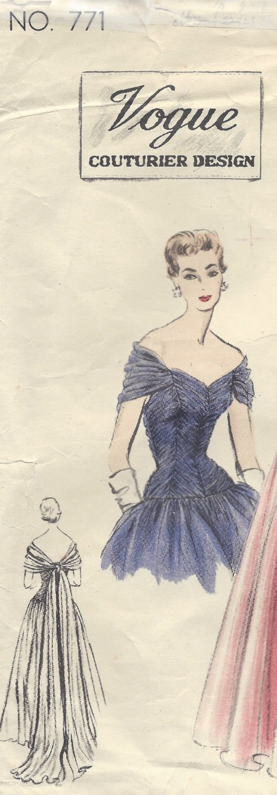 evening dress sewing patterns vogue Vintage Vogue 2609 1930s Evening Gown Sewing Pattern