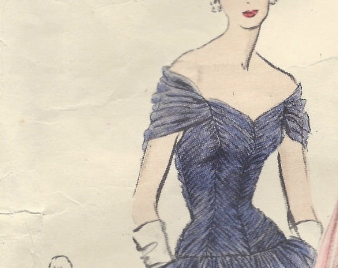 Patron De Couture McCall Vintage 1955 – Robe Femme Motif B32 (R866)