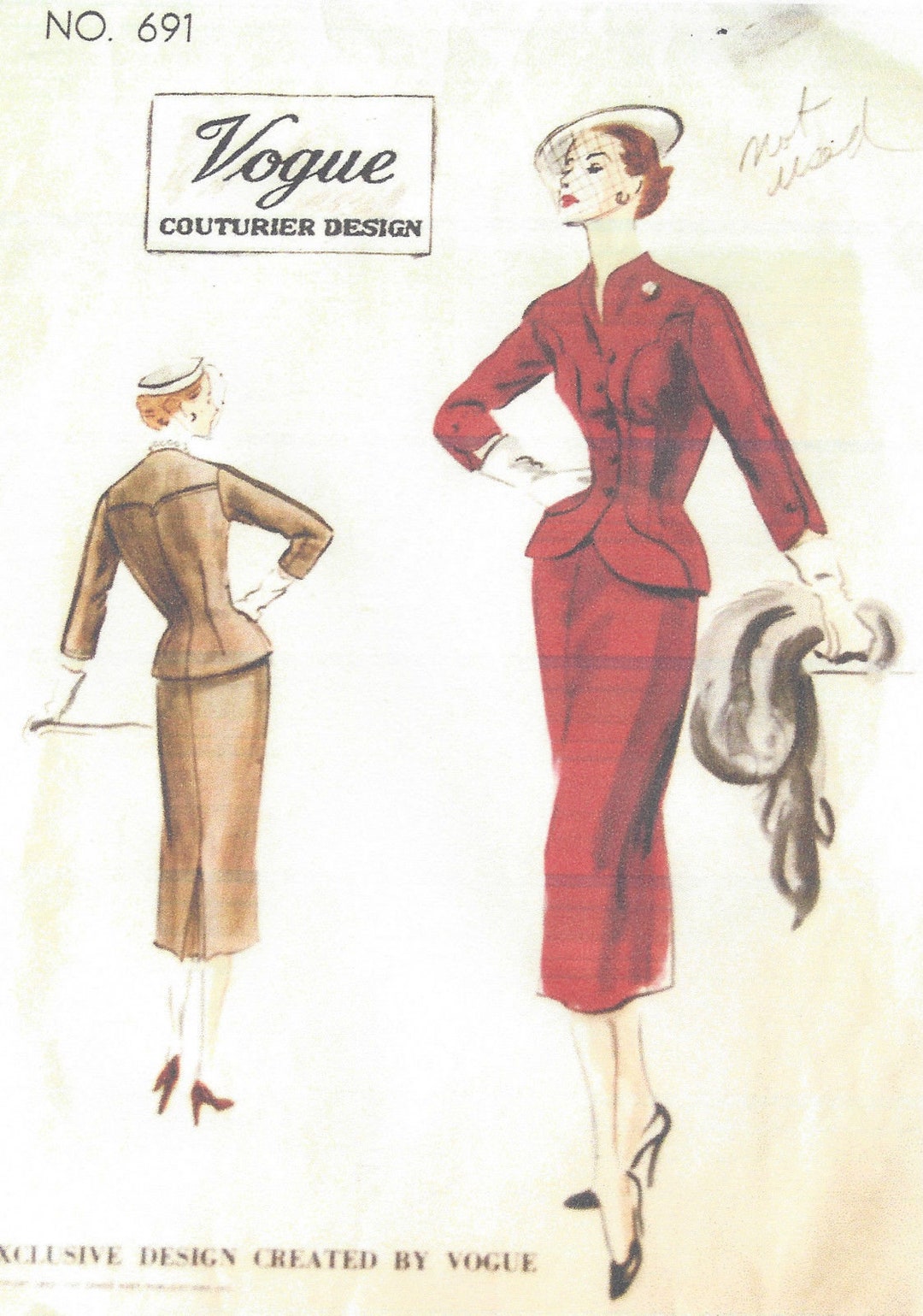Robe 1980 Fontana couture en soie beige et marron - Chez Sarah