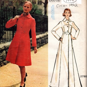 1972 Vintage VOGUE Schnittmuster B36″ COAT (1997) Von Fabiani aus Italien VOGUE 2780