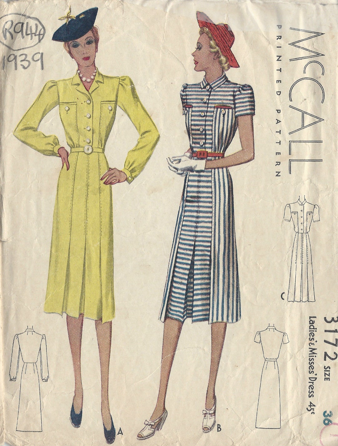 Patron De Couture Vintage McCall's 3247 - Années 1970 - Robe Ou Haut Taille B34 (91.4 Cm) - Neuf