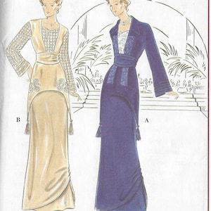 1900s Edwardian Vintage Sewing Pattern TWO-PIECE DRESS B40-42-44 (1025) By Simplicity 8640