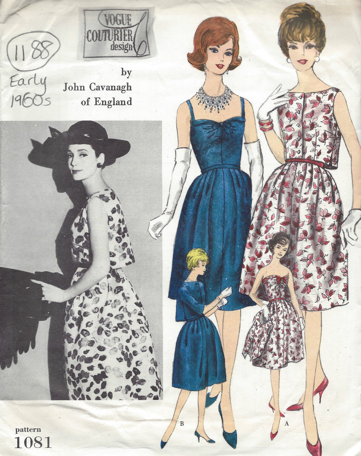 1970 Vintage Sewing Pattern Bust 34in Dress (2046) Style 2978