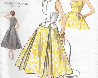 1952 Vintage VOGUE Sewing Pattern DRESS-TOP B34"-36"-38" (R405) Vogue 2561