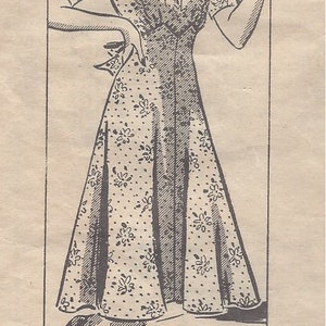 Cartamodello vintage anni '40 per abito B34" (R318) di Anne Adams, originale 4323