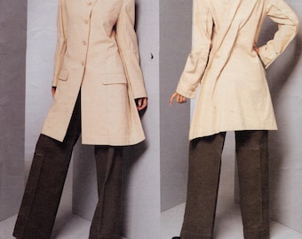 Patrón de costura vintage VOGUE 2002 (busto: 40"-42"-44"), chaqueta y pantalón (2304) de Issey Miyake, Vogue 2651