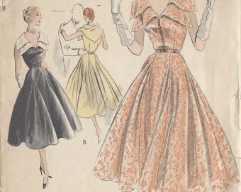 Patron De Couture VOGUE Vintage Années 1940 - Robe B32 - Taille 3-4