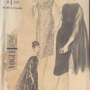 May include: A vintage Vogue sewing pattern for a dress. The pattern number is 5648 and the size is 14, 34, 36. The pattern is for a dress with a fitted bodice and a full skirt. The pattern is illustrated with three women wearing the dress.