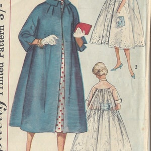 1958 Vintage Sewing Pattern COAT B31 1/2&quot; (R332)  Simplicity 2378