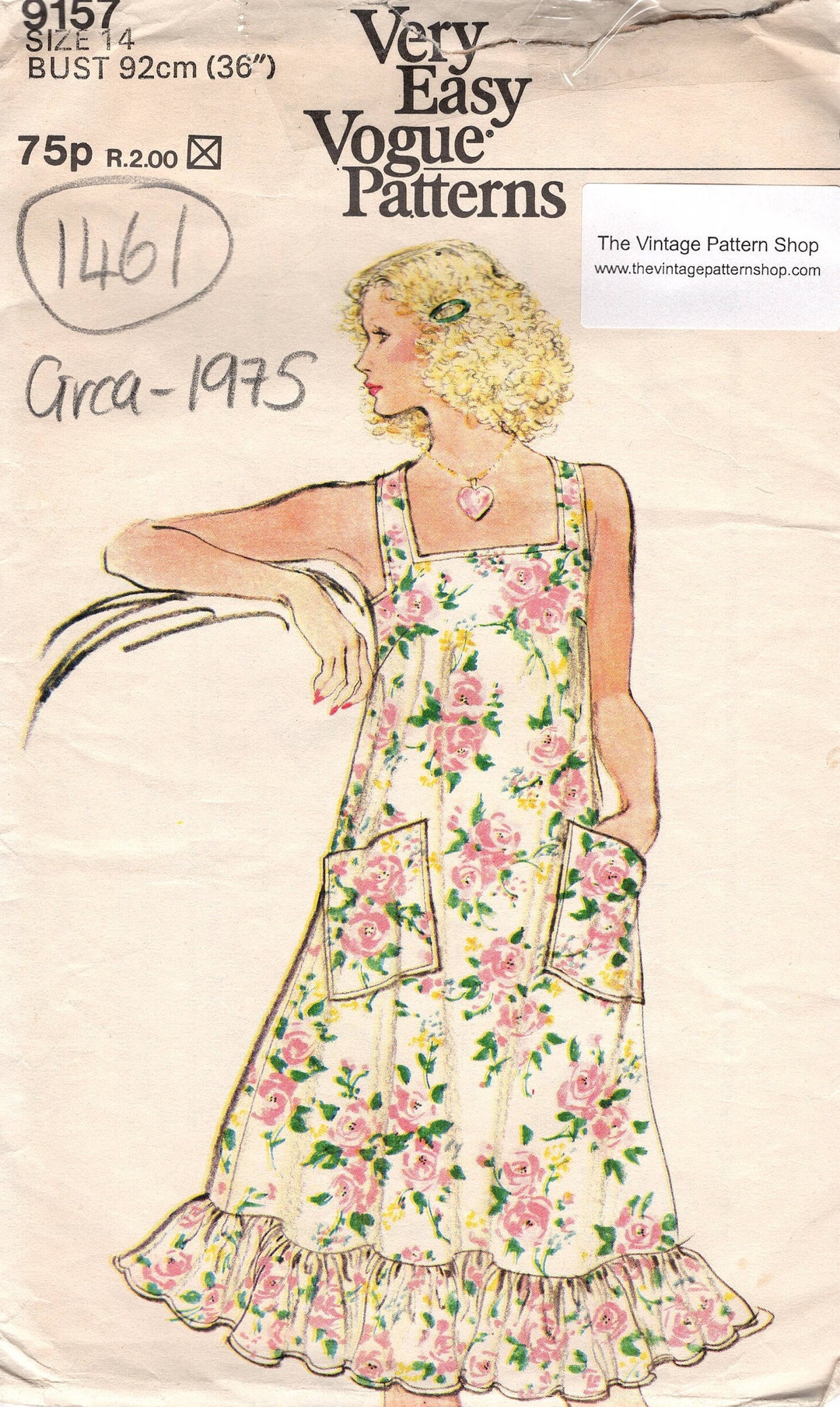 Patron De Robe Vogue Couture 2935 Par Molyneux - Vintage 1973, Taille B36", Planche Complète
