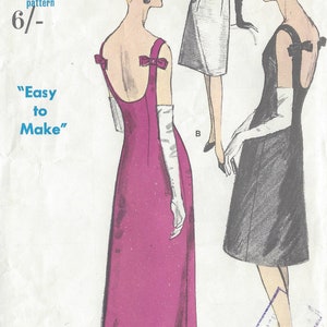 Jaren 60 Vintage VOGUE-naaipatroon B34 AVONDJURK (1023) van Vogue 6085