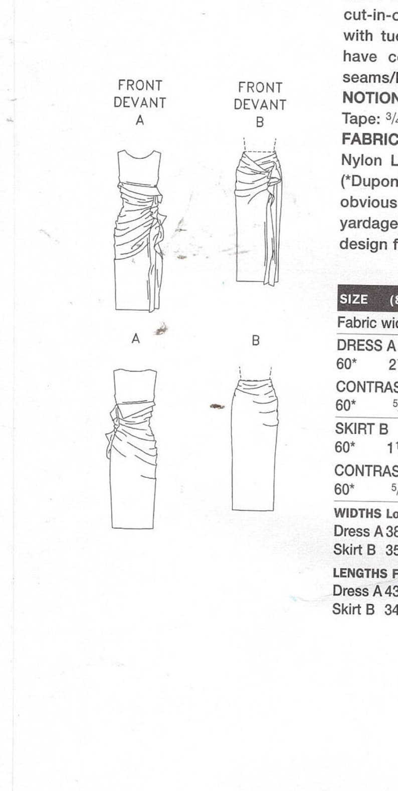 Patron Vintage Années 70 Maudella - Jupe Et Caraco (buste 32 1/2 à 36") - Modèle 2278 Neuf