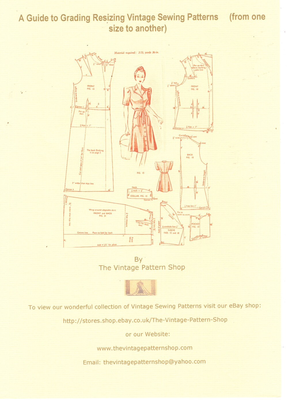 Snorider Design Booklet - "A Guide To Grading Resizing Vintage Sewing Patterns" Compiled By Lady Queenie Quinn