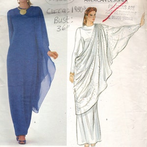 Patrón de costura vintage de VOGUE de los años 80 para vestido B36&quot; (2152) de Bill Blass Vogue 2904