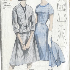 1960s Vintage Schnittmuster B38 KLEID & JACKE (R664) Maudella 5218