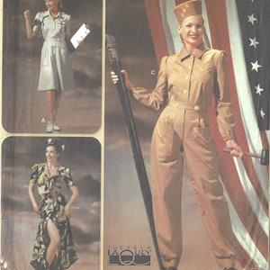 1940s WW2 Vintage Sewing Pattern Skirt Top PANTS HAT B36-38-40-42 (1660) Simplicity 9978 - DESIGNER Theresa Laquey