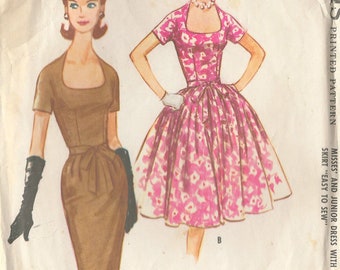 Patrón de costura vintage de 1961, vestido de 36" (R227), McCall's 5777