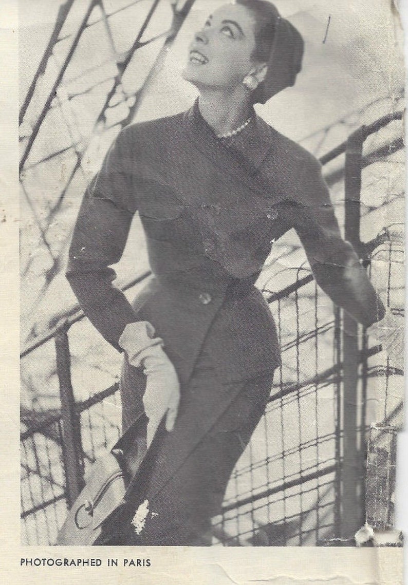 1948 Vintage Couture Motif B36  Robe (3