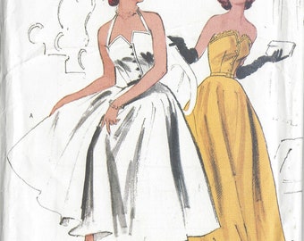 1952 Vintage Sewing Pattern B31 1/2" - 32 1/2" - 34" DRESS (R417)     Butterick 6174