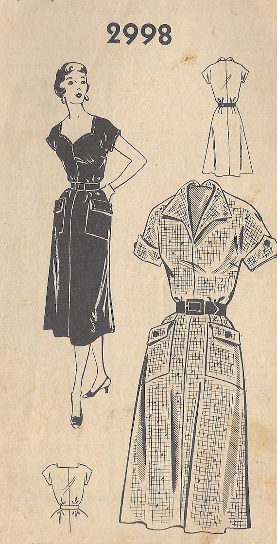 Patron De Couture Vintage Des Années 1950 Pour Robe Taille B40 - Modèle Le Roy N°602, Neuf