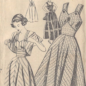 1950s Vintage Schnittmuster B34″ BOLERO JACKE & KLEID (R83) Style 2825
