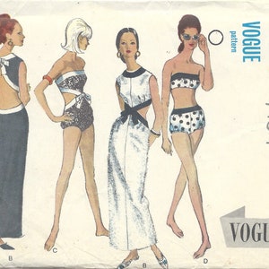 1957 Vintage Sewing Pattern B32 SWIMSUIT BATHING SUIT (1820) McCall's 4054  - The Vintage Pattern Shop