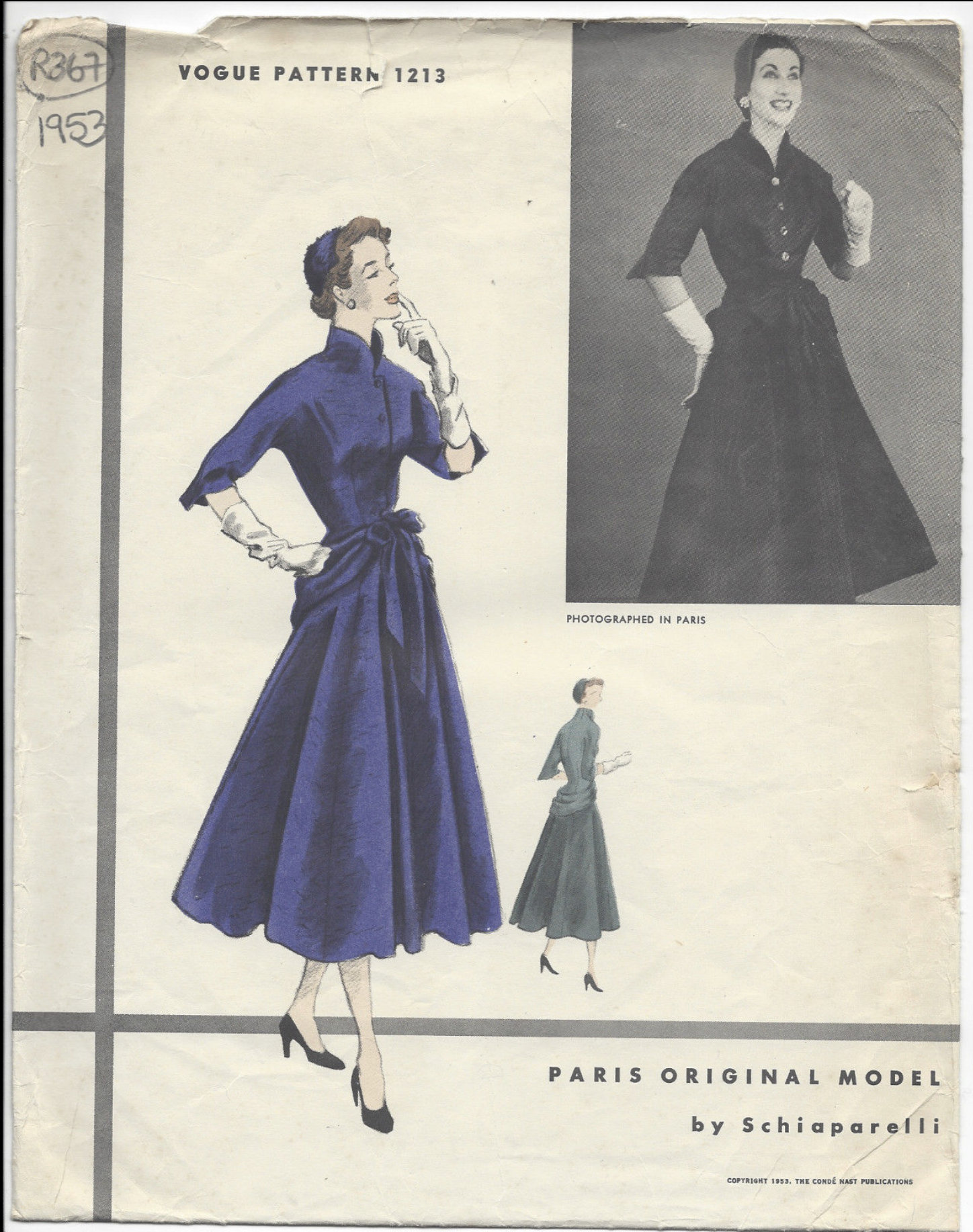 1953 Vintage VOGUE Sewing Pattern B32
