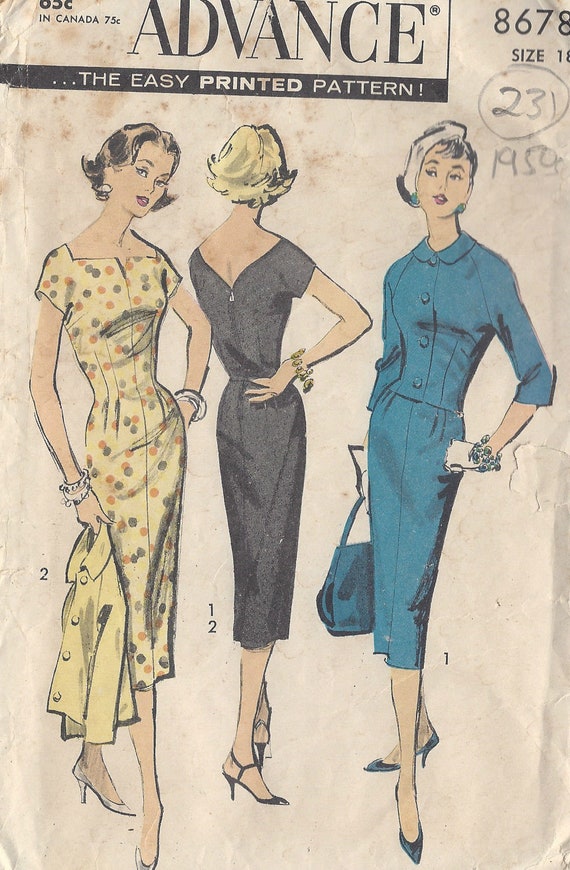 Patron De Couture Vintage Blackmore Années 1950 - Robe Taille B38" - Réf. 9337 - Neuf