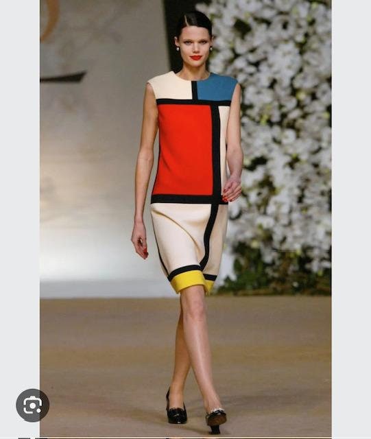 Vintage YSL Yves Saint Laurent Mondrian Stripe Carwash Sash Dress – Recess