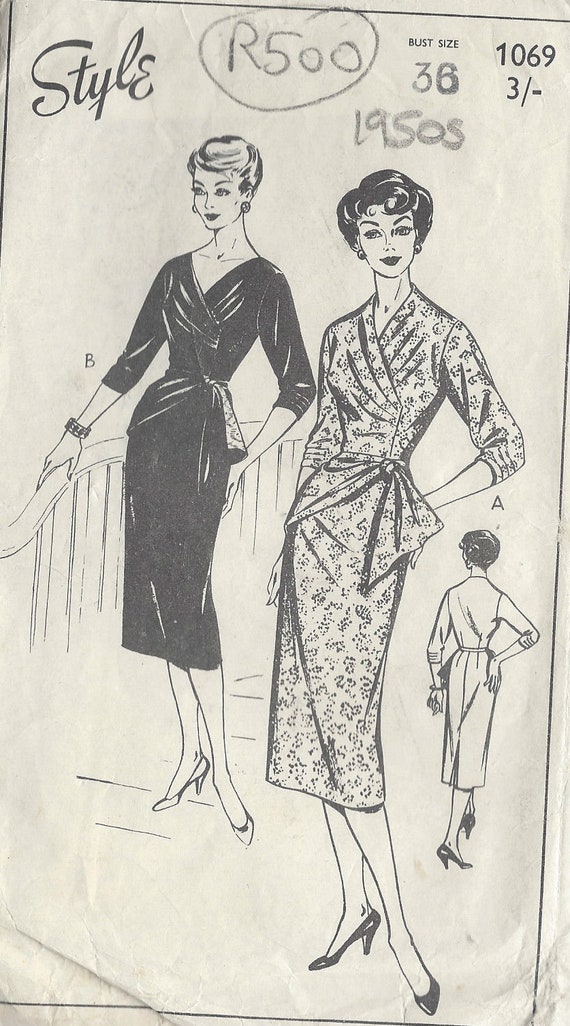 Patron De Robe Vintage Années 1950 Simplicity B36 - Coupe Complète Non Découpée, Pour Femmes
