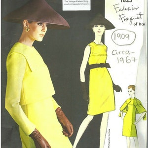 Patron De Couture Vogue Années 60 - Robe Et Veste Federico Forquet, B34, Non Découpé