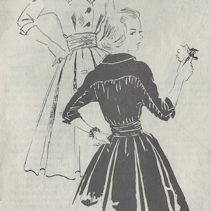 1950s Vintage Sewing Pattern B38 Dress (R669) By Irene Gilbert of Ireland for SPADEA A-2164