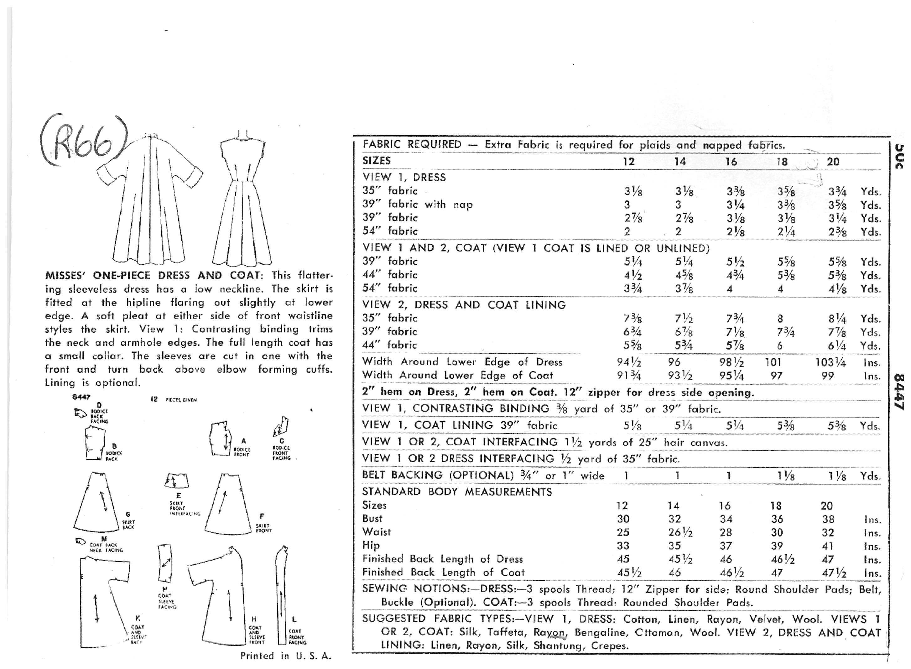 Patron Couture Vintage 1967 Simplicity - Manteau Et Robe Motif Années 60, Taille B34