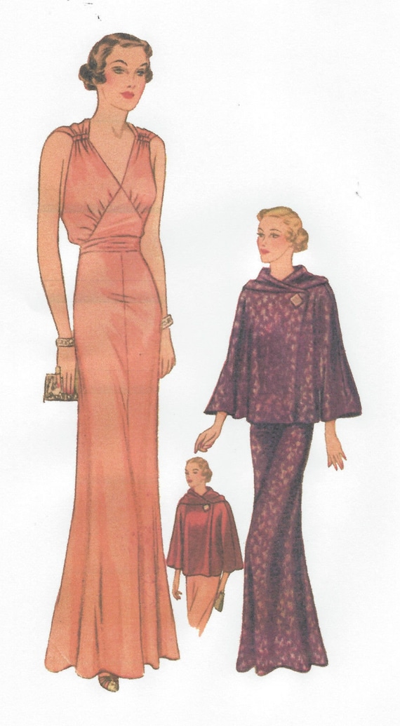 green emerald velvet dress Pictorial Review 5814: Designer Evening Gown Sewing Pattern Size 20   Vintage4me2