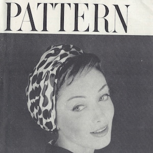 Modèle de couture VOGUE vintage 1958 CHAPEAU S21 1/2&quot; (1213) par Sally Victor par Vogue 9439