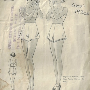 1930s Vintage Sewing Pattern W28″ PANTIES KNICKERS (1829) Butterick 6835