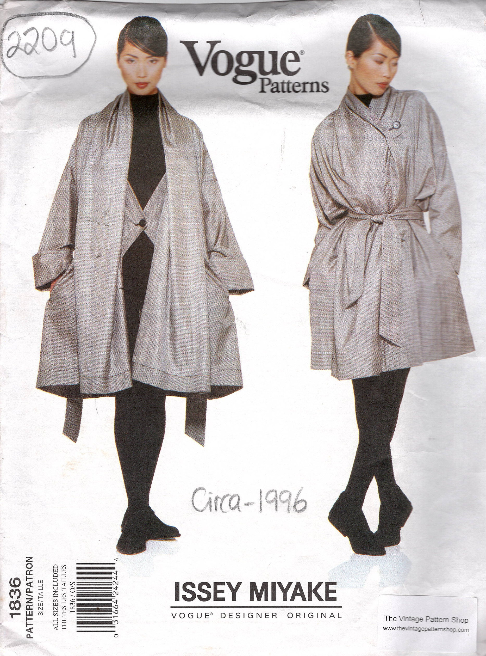 1996 Vintage VOGUE Sewing Pattern Bust: 31 1/2 - 32 1/2 - 34
