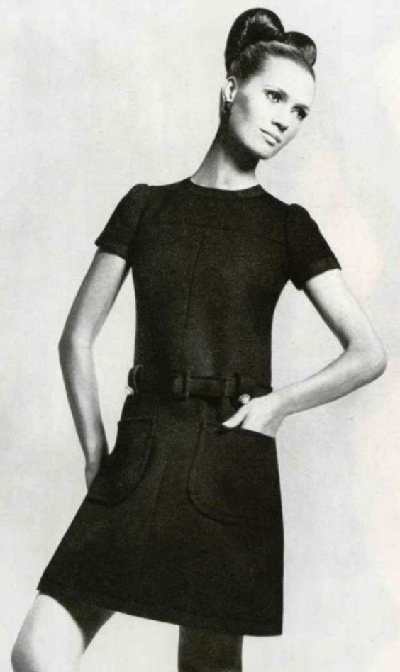 Patron De Robe Vintage VOGUE Années 60 – Modèle B34 Par Ronald Paterson – Complet, Non Découpé