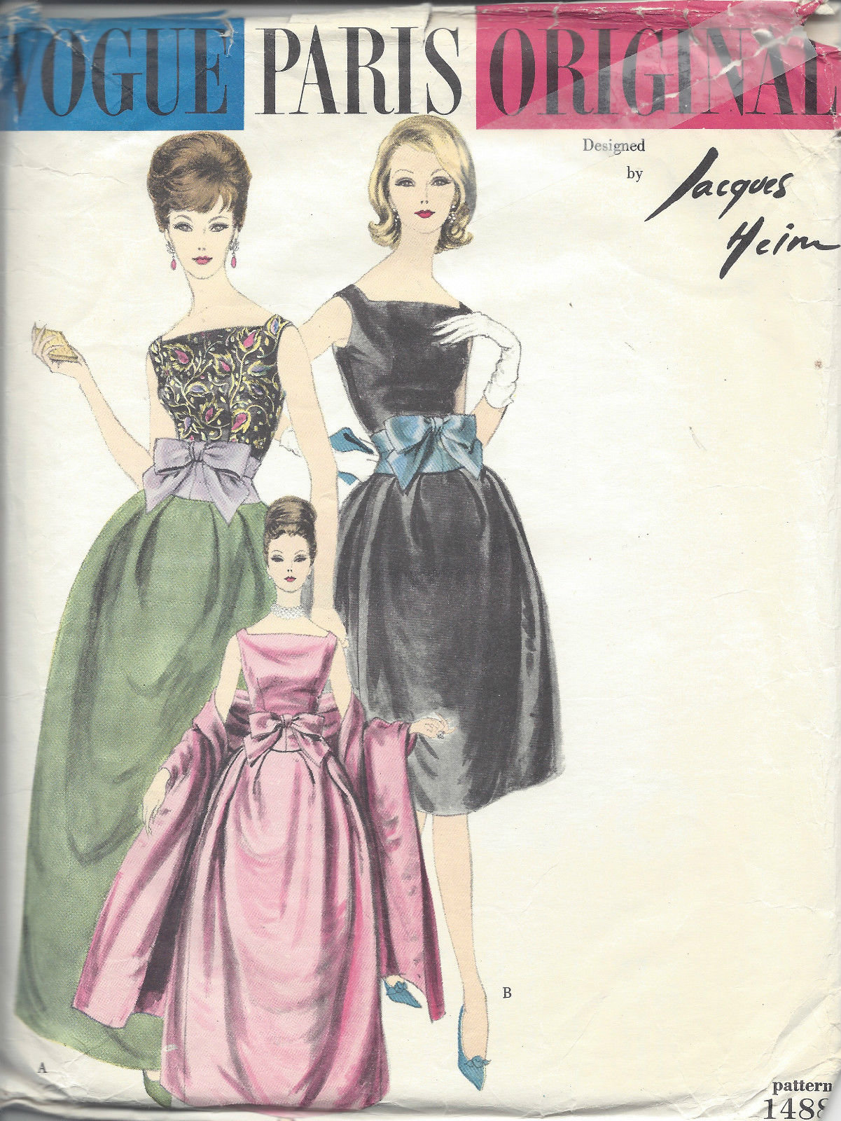 1960s Vintage VOGUE Sewing Pattern B34 DRESS & Stole RR969