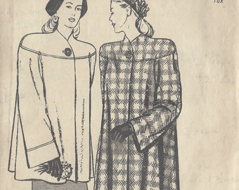 1940s WW2 Vintage Sewing Pattern B32 COAT (1090)  Butterick 3738