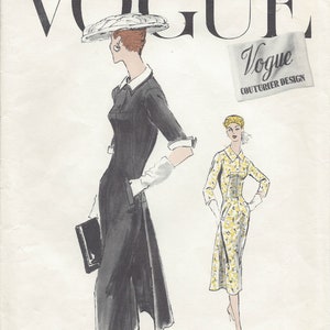 1956 Vintage VOGUE Schnittmuster B28 &quot;KLEID (R373) Vogue 911