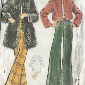 1970s Vintage Sewing Pattern B34-36-38-40 PANTS & COAT (R699) By Maudella 5794